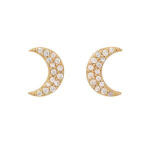 NWT! Kate Spade You're A Gem Moon Studs in Gold